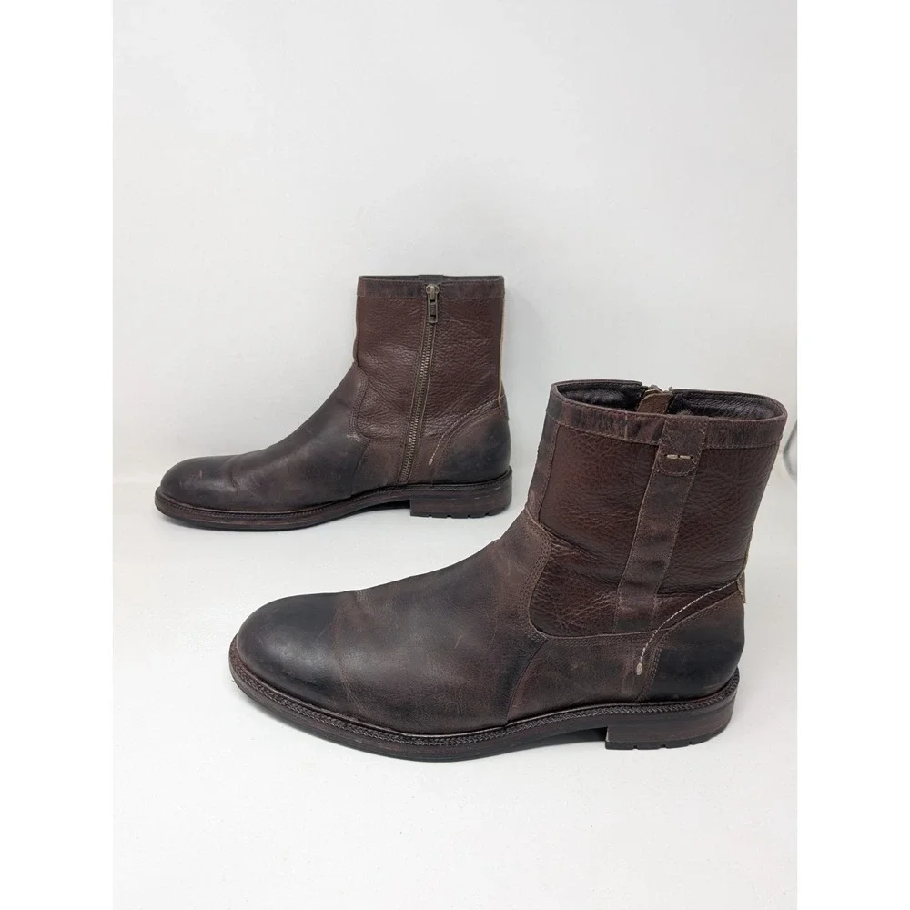 Johnston & Murphy 20-8836 Men's‎ Boots Ankle Shearling Lined Leather 10M Brown